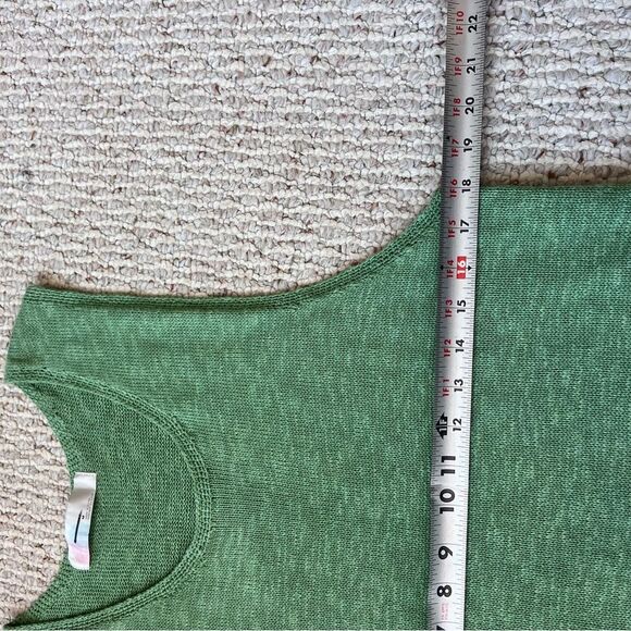 Free People Beach Sleeveless Green Linen Blend Mini Sweater Dress - Picture 10 of 10